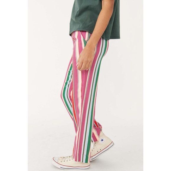 🎉LAST CHANCE🎉 NWT Free People La Paz Slim Crop Pants / Berry Combo - Picture 3 of 9